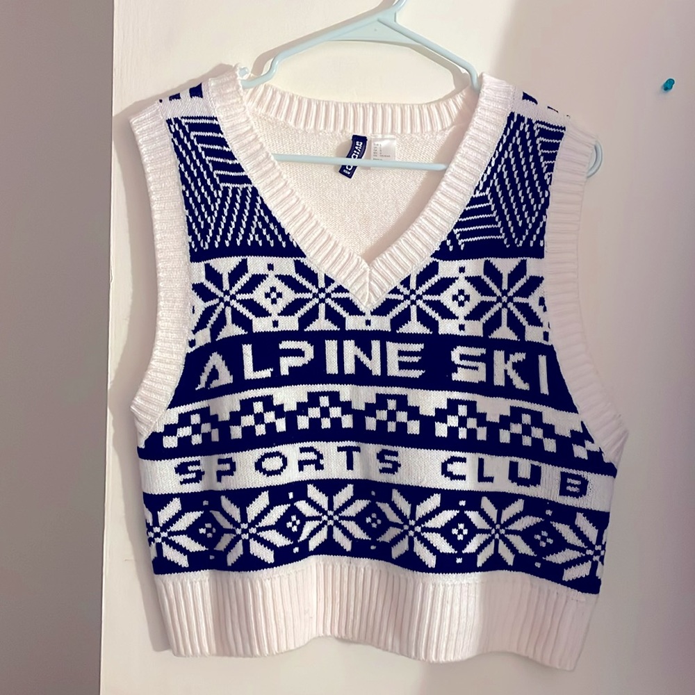 alpine ski sports club sweater vest⛷️